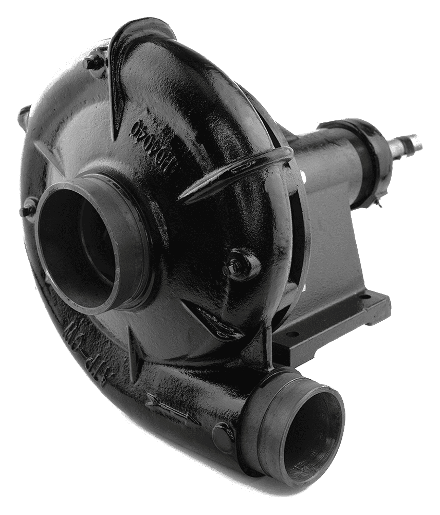 Bomba de caracol ATP B3Z CW acanalada, vista frontal